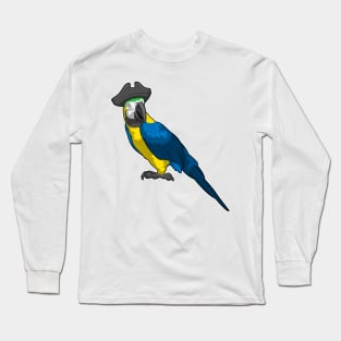 Parrot as Pirate with Hat Long Sleeve T-Shirt